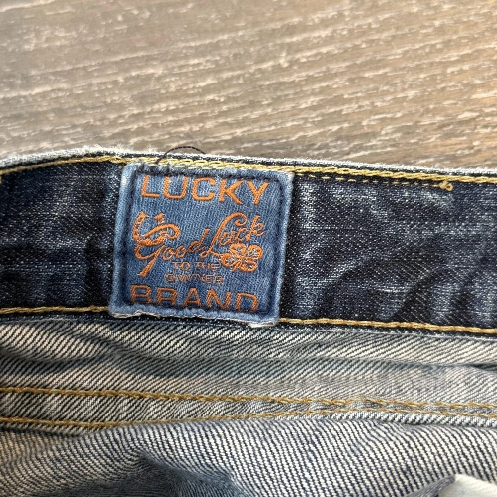 Vintage Y2K Lucky Brand Dungarees Jeans Baggy 38x31 Made In USA Gene Montesano